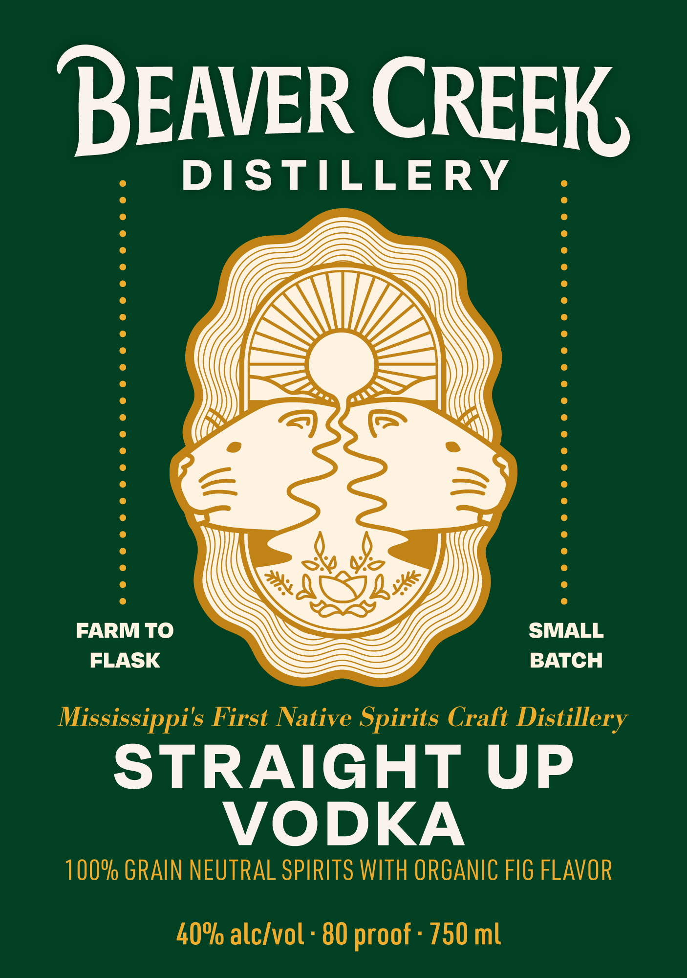 1 Vodka Crystal Springs 750 ml 80 proof Beaver Creek Distillery